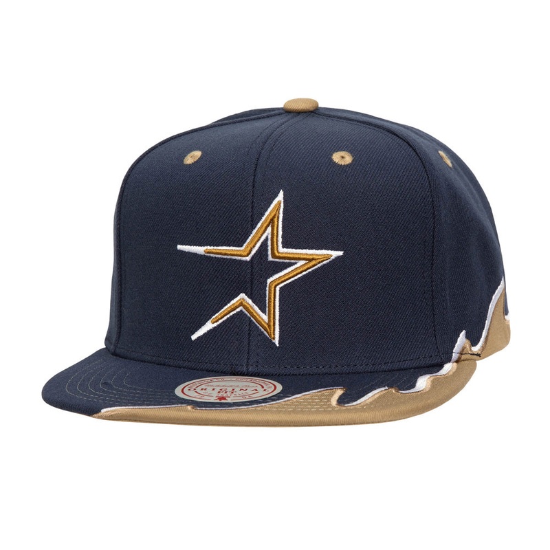 MLB Houston Astros Mitchell & Ness Rising Tide Snapback Hat – Navy