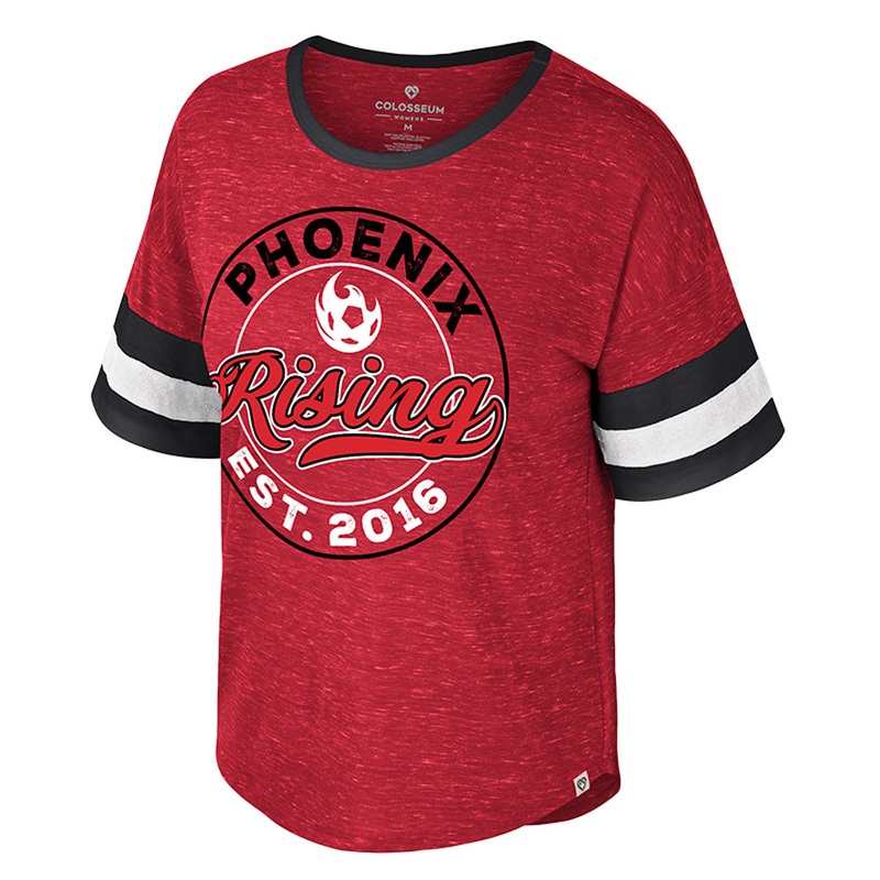 Phoenix Rising Women’s Colosseum Adventure T-Shirt – Red