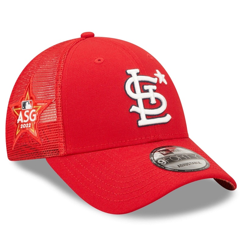 St. Louis Cardinals New Era MLB 22 All-Star Workout 9FORTY Trucker Snapback Hat – Red