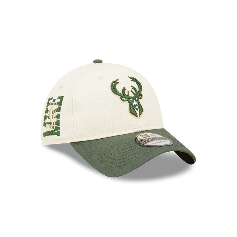 Youths Milwaukee Bucks New Era NBA 2022 Draft 9TWENTY Strapback Hat – Cream