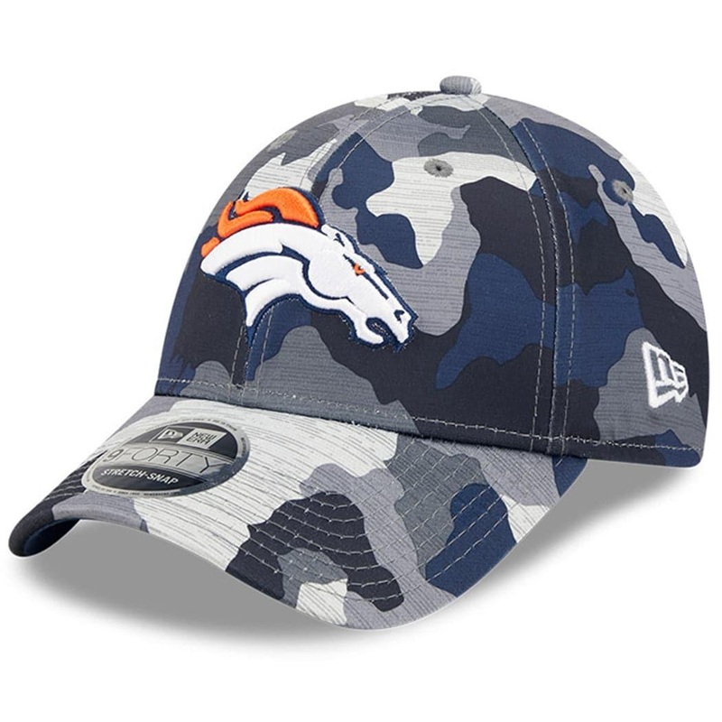 Denver Broncos New Era NFL 22 Training Camp 9FORTY Stretch Snap Hat – Camo