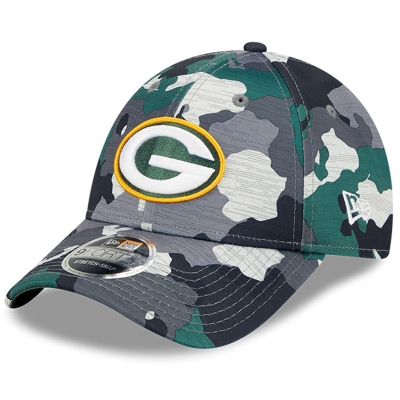 Green Bay Packers New Era NFL 22 Training Camp 9FORTY Stretch Snap Hat – Camo