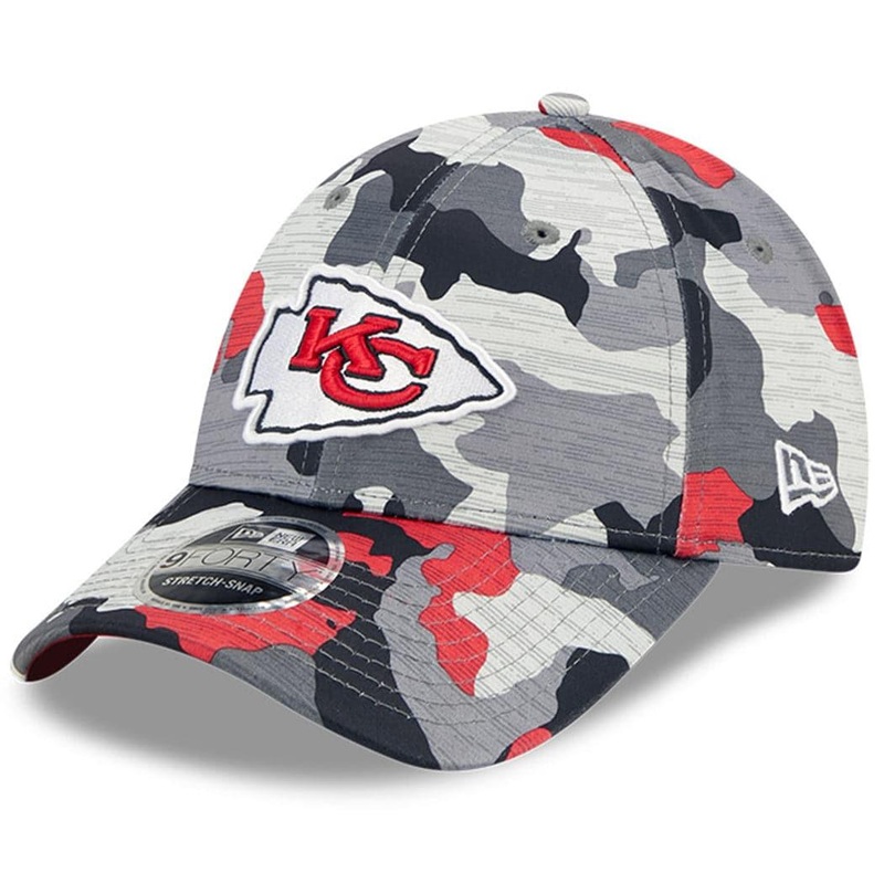 Kansas City Chiefs New Era NFL 22 Training Camp 9FORTY Stretch Snap Hat – Camo