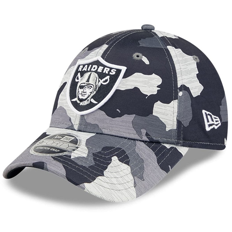 Las Vegas Raiders New Era NFL 22 Training Camp 9FORTY Stretch Snap Hat – Camo