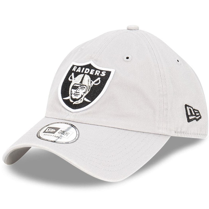 Las Vegas Raiders New Era NFL Casual Classic Strapback Hat – Washed Grey