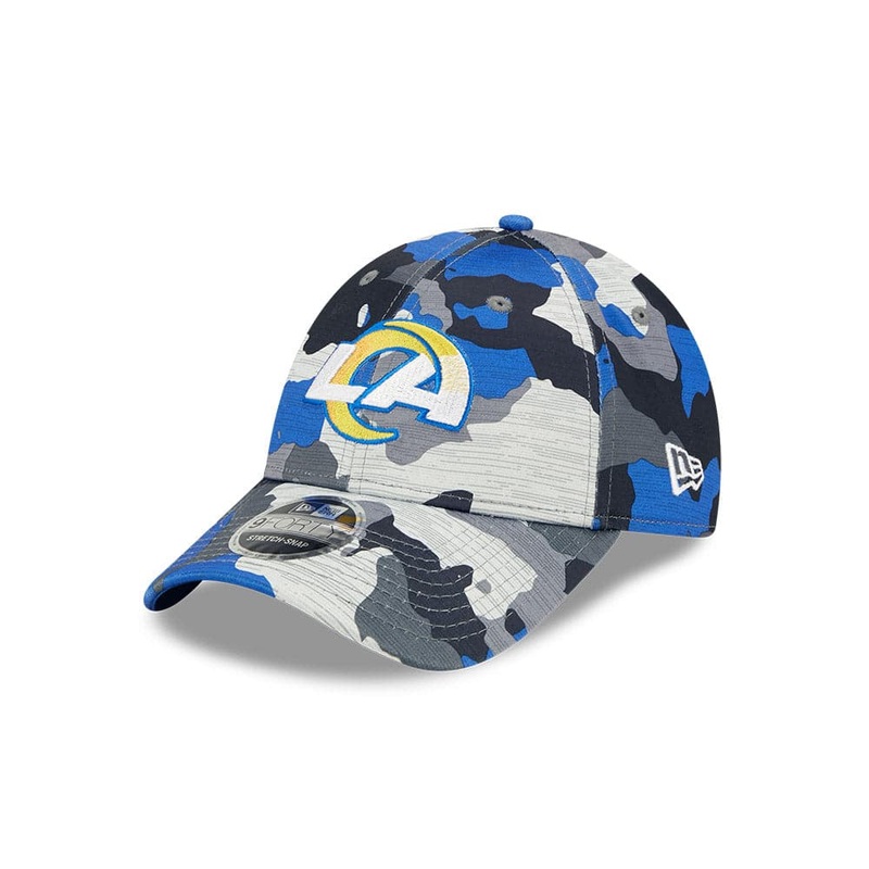 Los Angeles Rams New Era NFL 22 Training Camp Youths 9FORTY Stretch Snap Hat – Camo