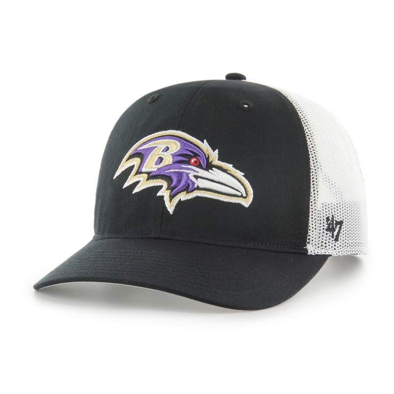 NFL Baltimore Ravens ’47 Primary Trucker Adjustable Hat – Black