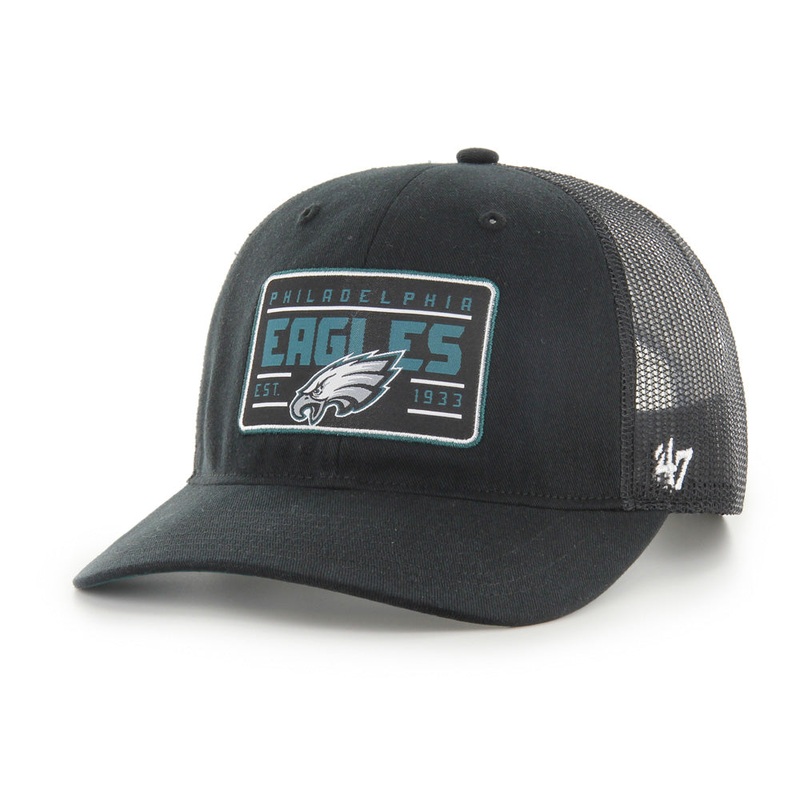 NFL Philadelphia Eagles ’47 Hardline Trucker Adjustable Hat – Black
