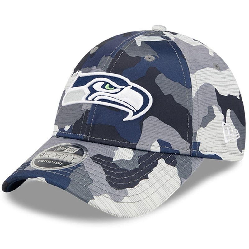 Seattle Seahawks New Era NFL 22 Training Camp 9FORTY Stretch Snap Hat – Camo