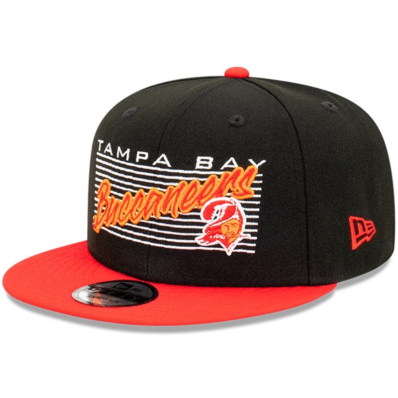 Tampa Bay Buccaneers New Era NFL Script Block 9FIFTY Snapback Hat – Black