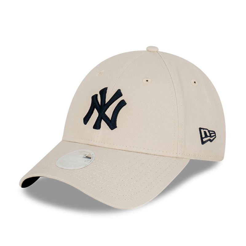 Womens New York Yankees New Era MLB Team 9FORTY Hat – Stone