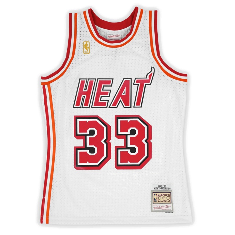 Alonzo Mourning Miami Heat Mitchell & Ness NBA Swingman Jersey 96-97 – White