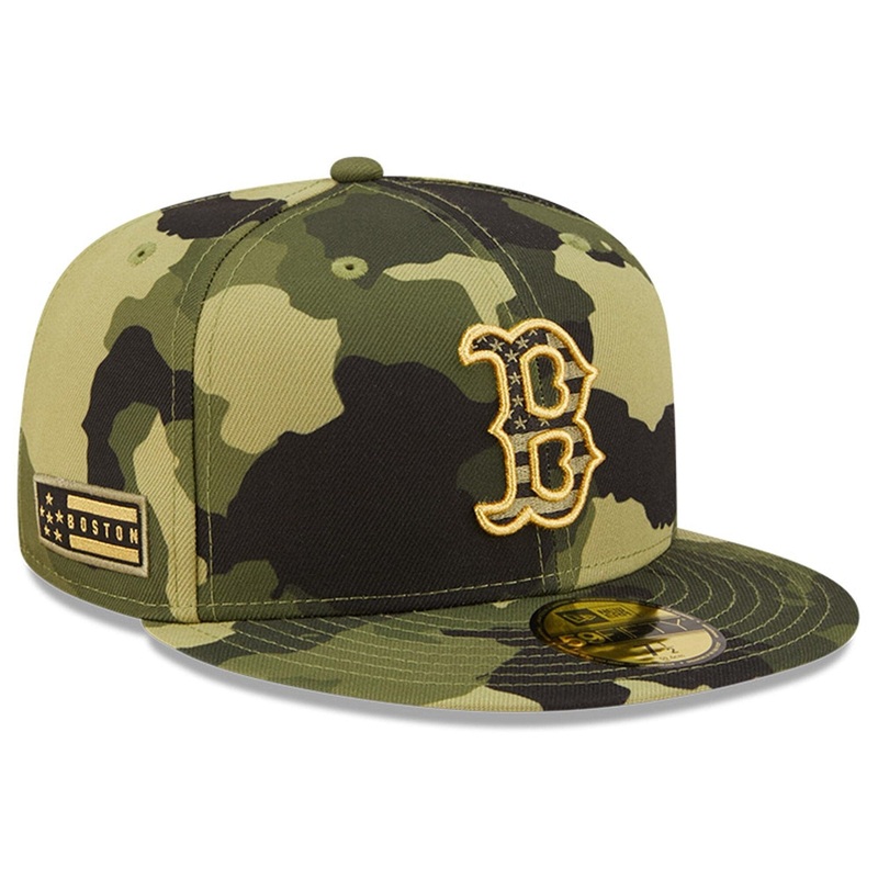 Boston Red Sox New Era MLB 2022 Armed Forces 59FIFTY Fitted Hat – Camo