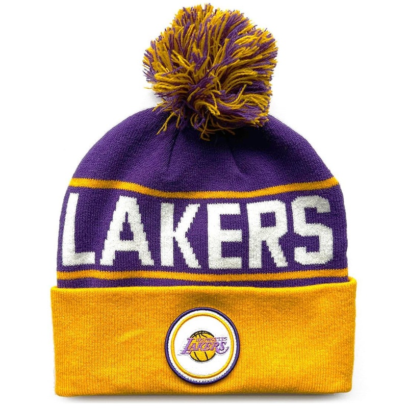 Los Angeles Lakers Mitchell & Ness NBA HWC Colour Knit Beanie – Purple