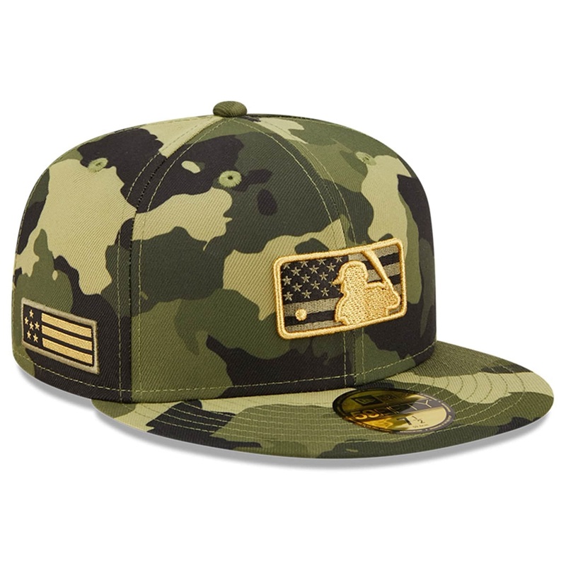 MLB Batterman Logo New Era MLB 2022 Armed Forces 59FIFTY Fitted Hat – Camo