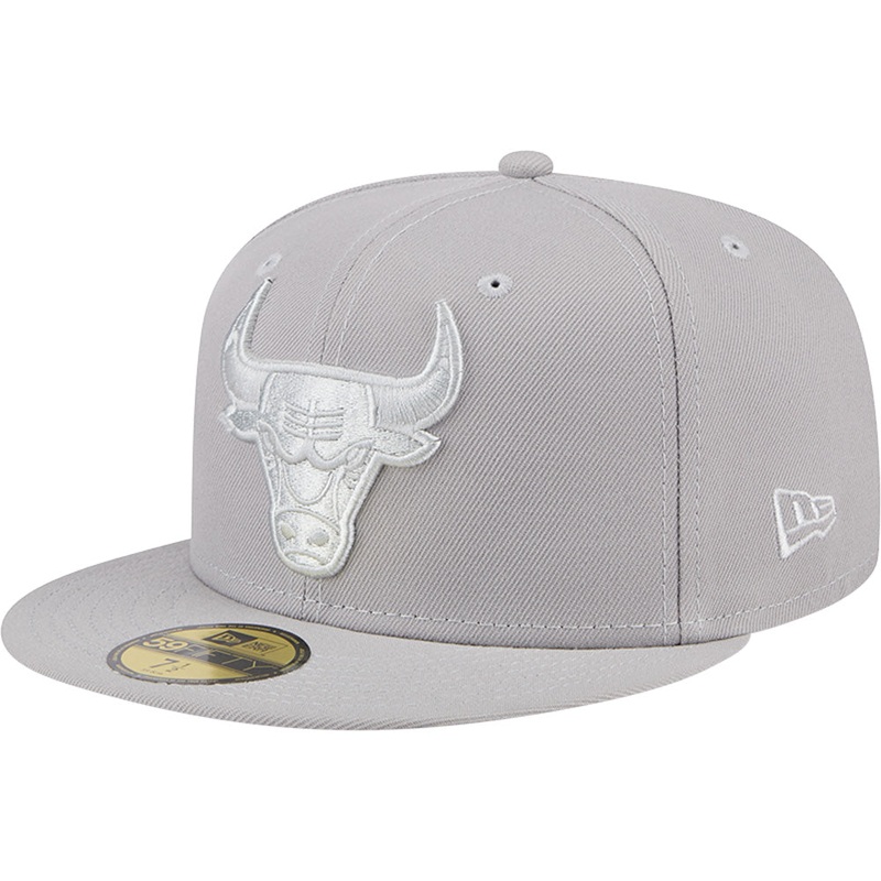 NBA Chicago Bulls New Era Gray on Gray 59FIFTY Fitted Hat