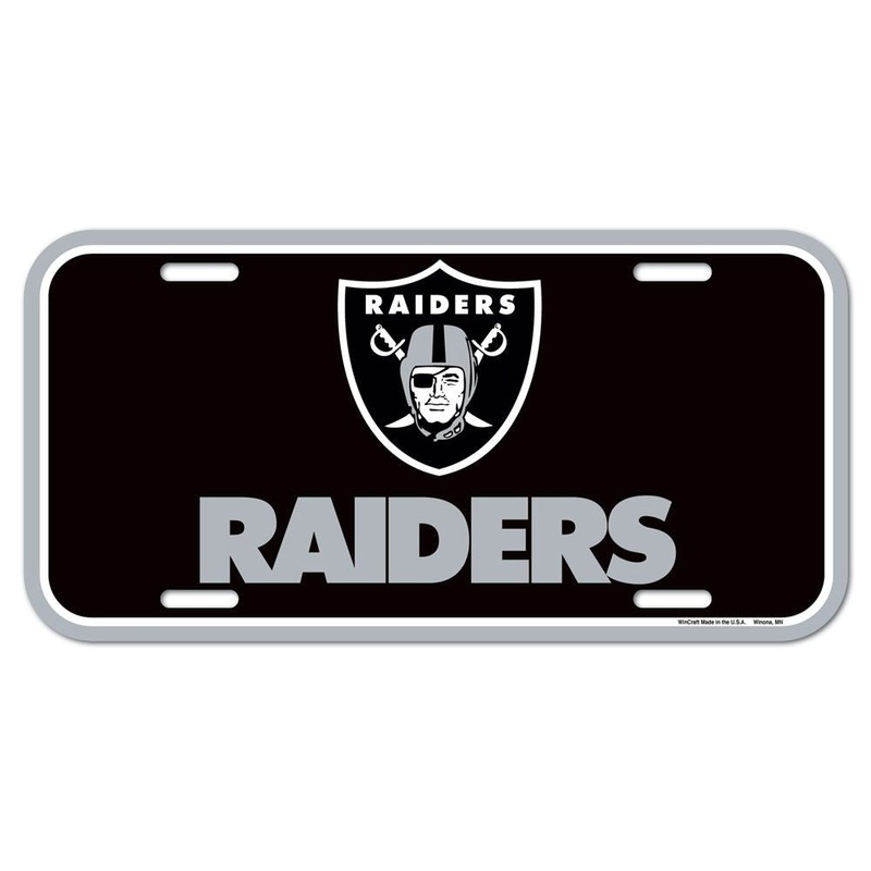 NFL Las Vegas Raiders WinCraft Logo Plastic License Plate