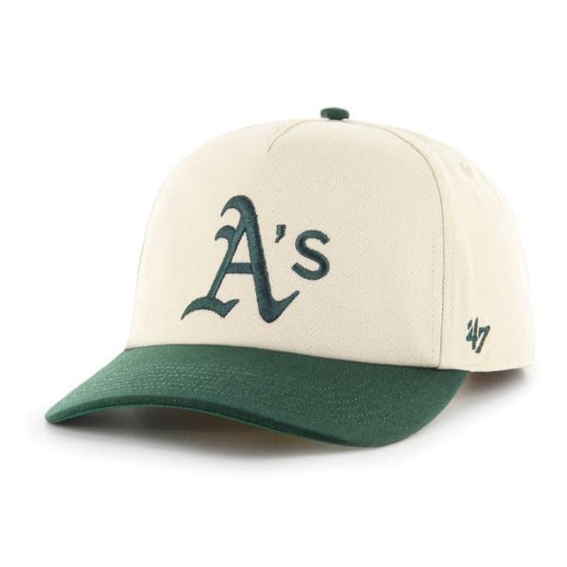 Oakland Athletics ’47 MLB Team 2T Nantasket Pre-Curved Snapback Hat – Natural