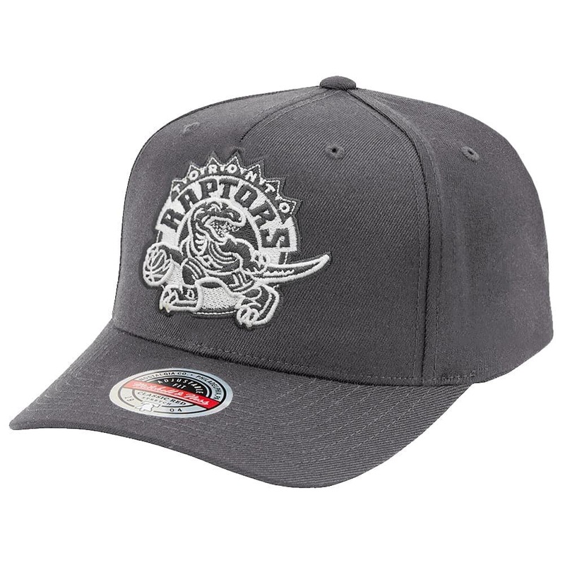 Toronto Raptors Mitchell & Ness NBA Laguana Curve Snapback Hat – Grey
