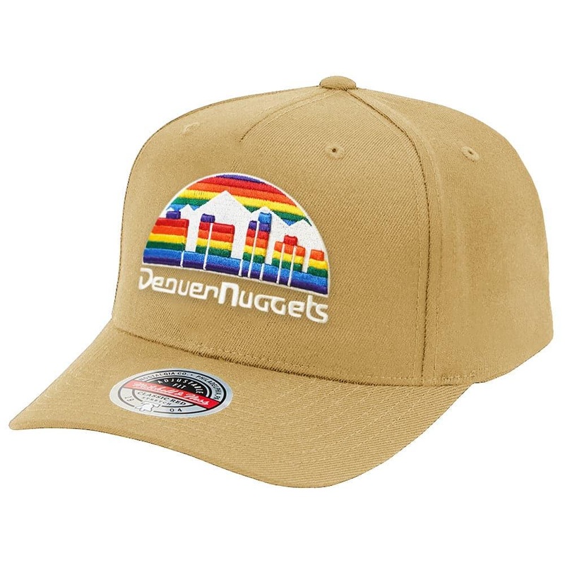 Denver Nuggets Mitchell & Ness NBA HWC Classic Red Snapback Hat – Camel