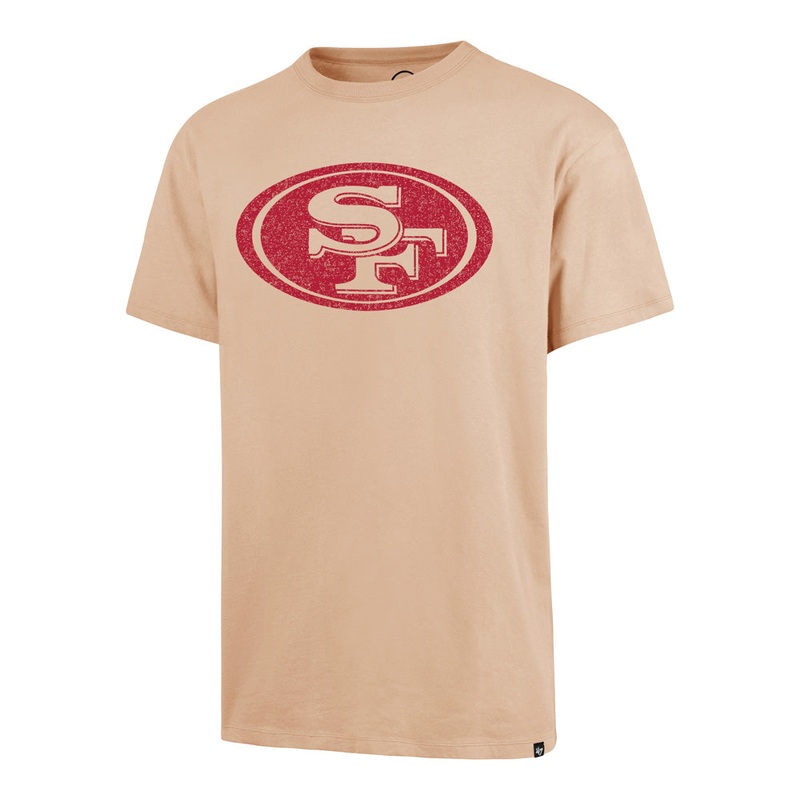 NFL San Francisco 49ers ’47 Dusted Imprint River T-Shirt – Khaki