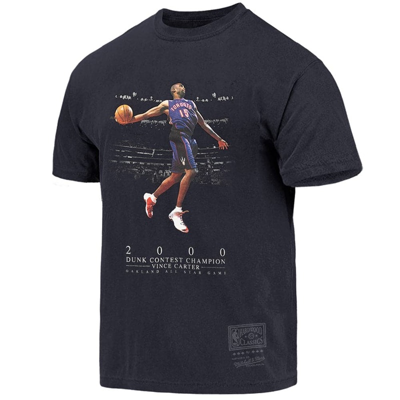 Vince Carter Toronto Raptors Mitchell & Ness NBA Dunk Contest Vintage T-Shirt – Faded Black