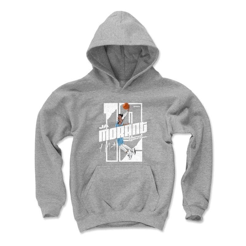 Youths Ja Morant Memphis Grizzlies 500 Level NBA Dunk Hoodie Jumper – Grey