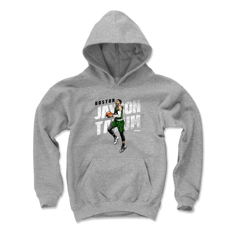 Youths Jayson Tatum Boston Celtics 500 Level NBA Lift Off Hoodie Jumper – Grey