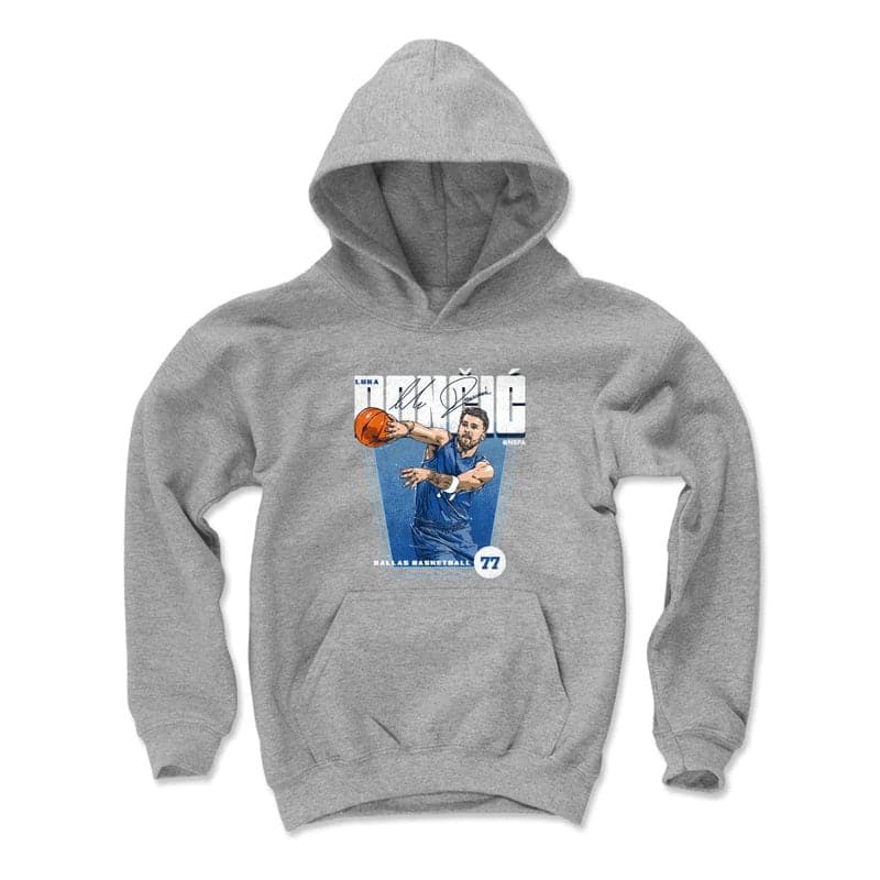 Youths Luka Doncic Dallas Mavericks 500 Level NBA Premiere Hoodie Jumper – Grey