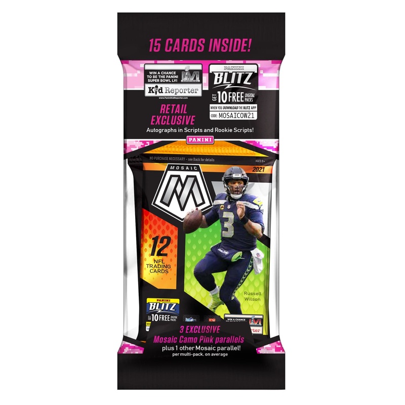 2021 Panini NFL Mosaic Football Trading Card Cello Hobby Fat Pack