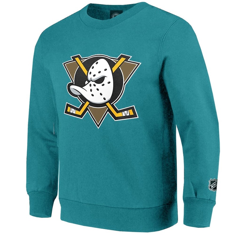 Anaheim Mighty Ducks Majestic NHL Team Logo Crew Jumper – Teal
