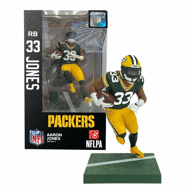 Aaron Jones Green Bay Packers Imports Dragon NFL 6″ Figure – Green