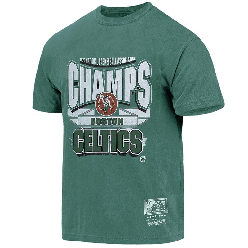 Boston Celtics Mitchell & Ness NBA 1976 Champs Vintage T-Shirt – Faded Green