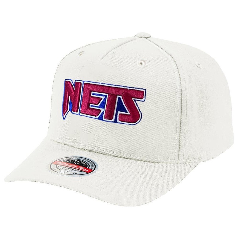 Brooklyn Nets Mitchell & Ness NBA HWC Classic Red Snapback Hat – Vintage White