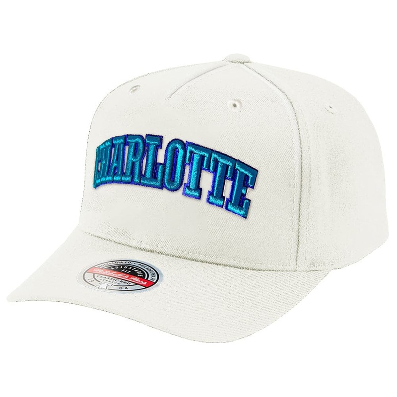 Charlotte Hornets Mitchell & Ness NBA HWC Logo Classic Red Snapback Hat – Vintage White