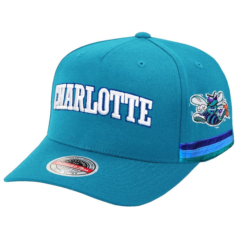 Charlotte Hornets Mitchell & Ness NBA Short Hook Classic Red Snapback Hat – Teal