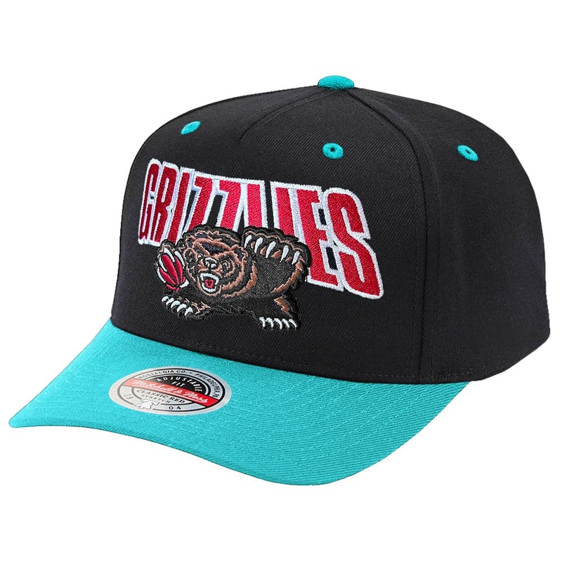 Memphis Grizzlies Mitchell & Ness NBA Flashback Classic Red Snapback Hat – Black
