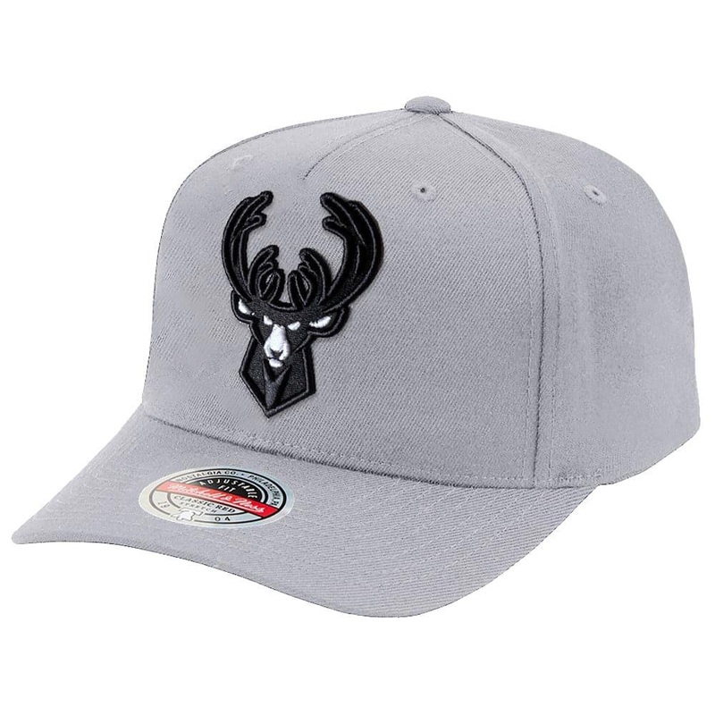 Milwaukee Bucks Mitchell & Ness NBA Greytones Classic Red Snapback Hat – Grey