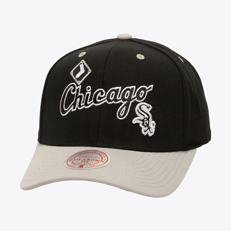 MLB Chicago White Sox Mitchell & Ness Cooperstown All In 2.0 Pro Snapback Hat – Black