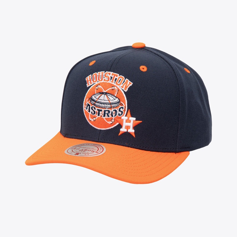 MLB Houston Astros Mitchell & Ness Cooperstown All In 2.0 Pro Snapback Hat – Navy