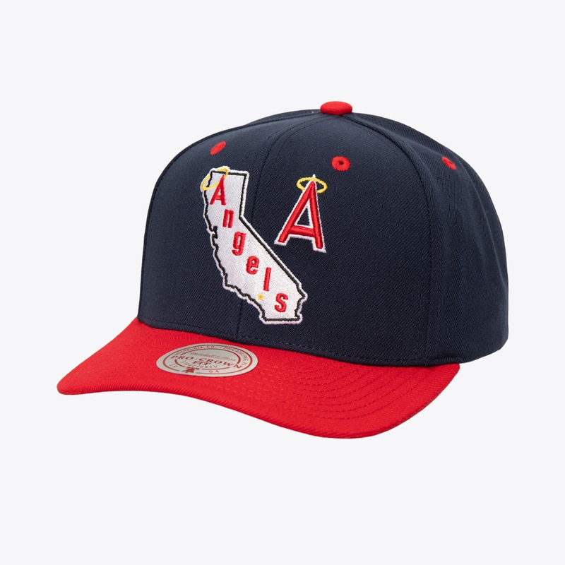 MLB Los Angeles Angels Mitchell & Ness Cooperstown All In 2.0 Pro Snapback Hat – Navy