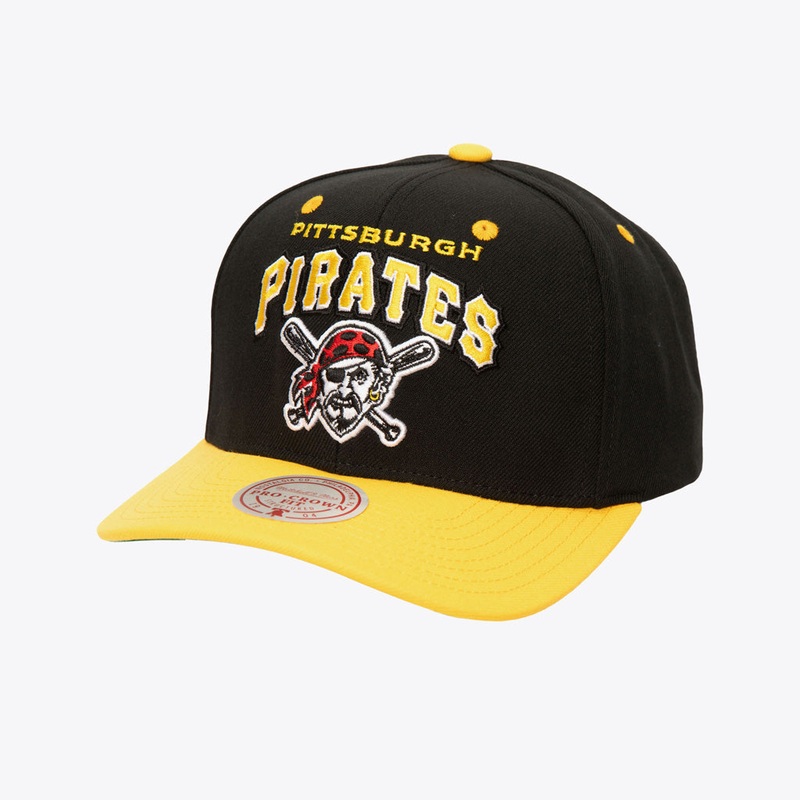 MLB Pittsburgh Pirates Mitchell & Ness Cooperstown All In 2.0 Pro Snapback Hat – Black