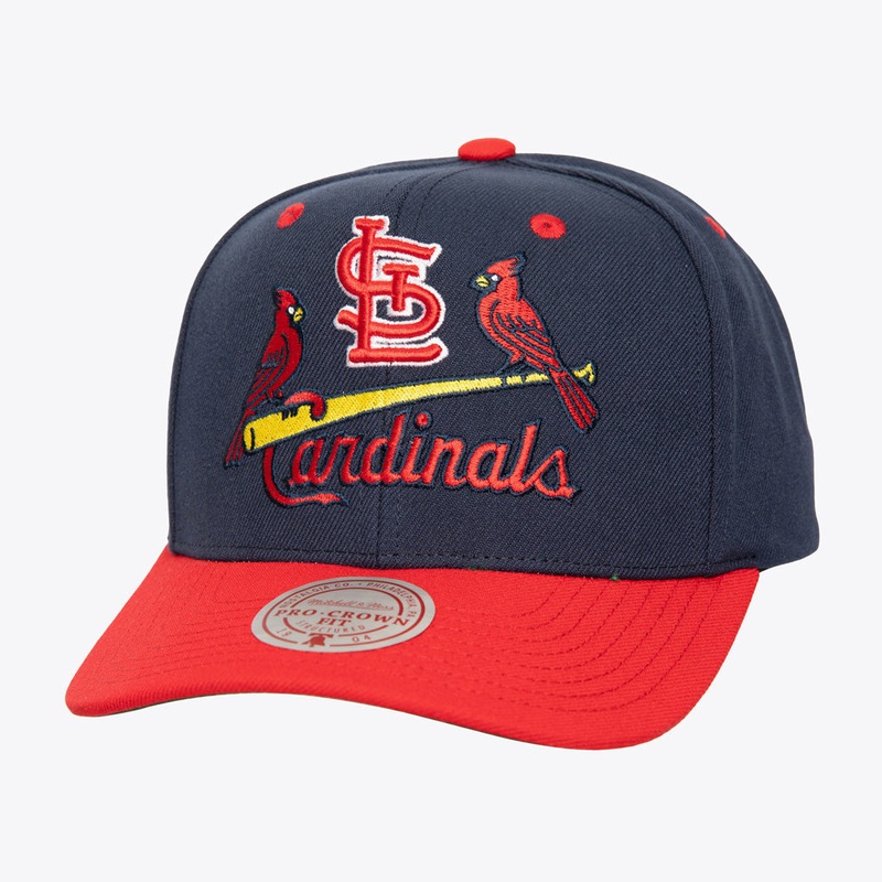 MLB St. Louis CardIn 2.0als Mitchell & Ness Cooperstown All In 2.0 Pro Snapback Hat – Navy