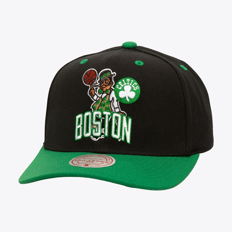 NBA Boston Celtics Mitchell & Ness Cooperstown All In 2.0 Pro Snapback Hat – Black
