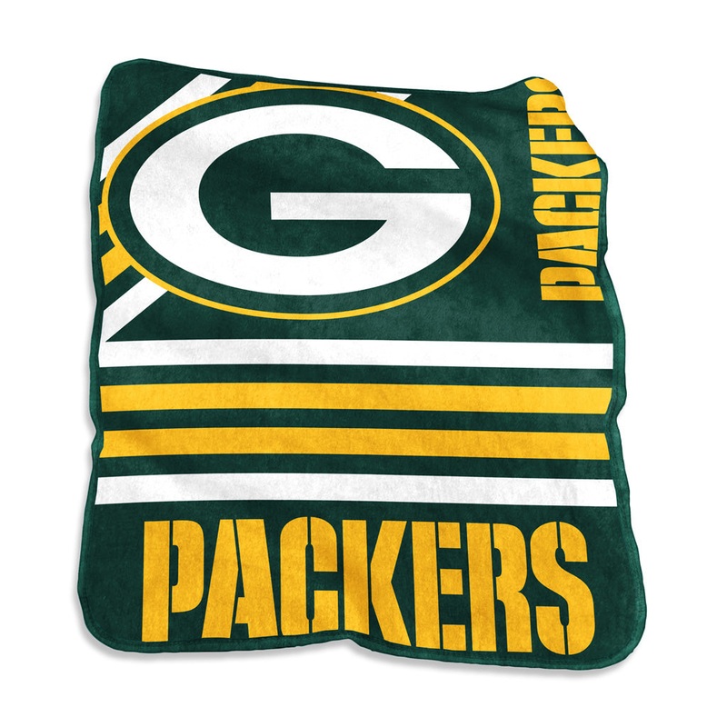 NFL Green Bay Packers Logo Brands 50×60 Raschel Blanket
