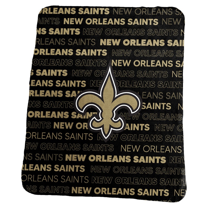 NFL New Orleans Saints Logo Brands 50×60 Classic Fleece Blanket