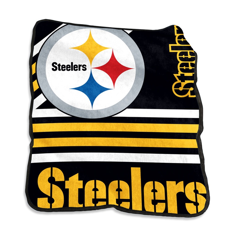 NFL Pittsburgh Steelers Logo Brands 50×60 Raschel Blanket