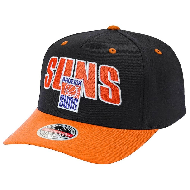 Phoenix Suns Mitchell & Ness NBA Flashback Classic Red Snapback Hat – Black