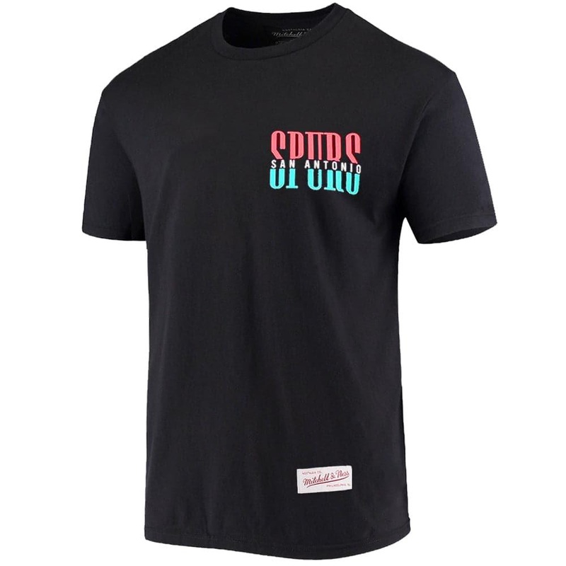 San Antonio Spurs Mitchell & Ness NBA Retro Split T-Shirt – Black