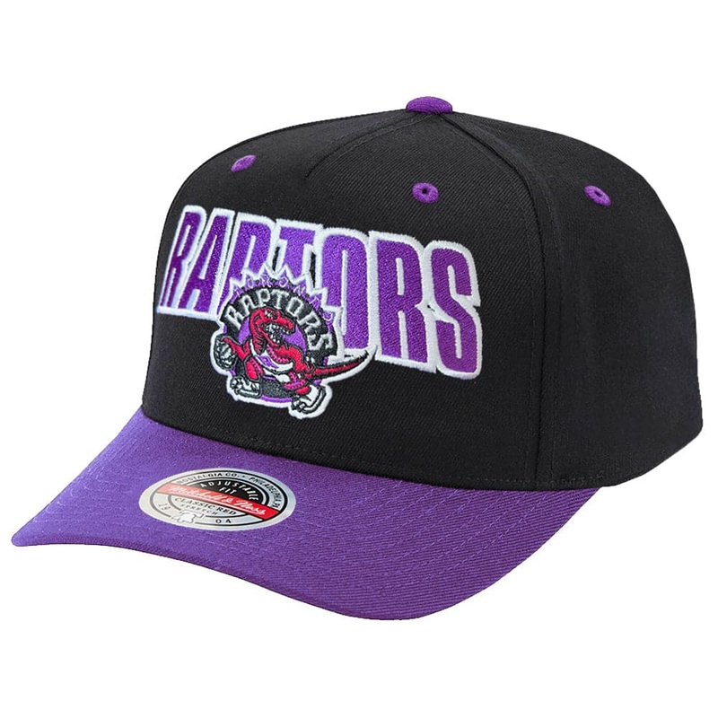 Toronto Raptors Mitchell & Ness NBA Flashback Classic Red Snapback Hat – Black